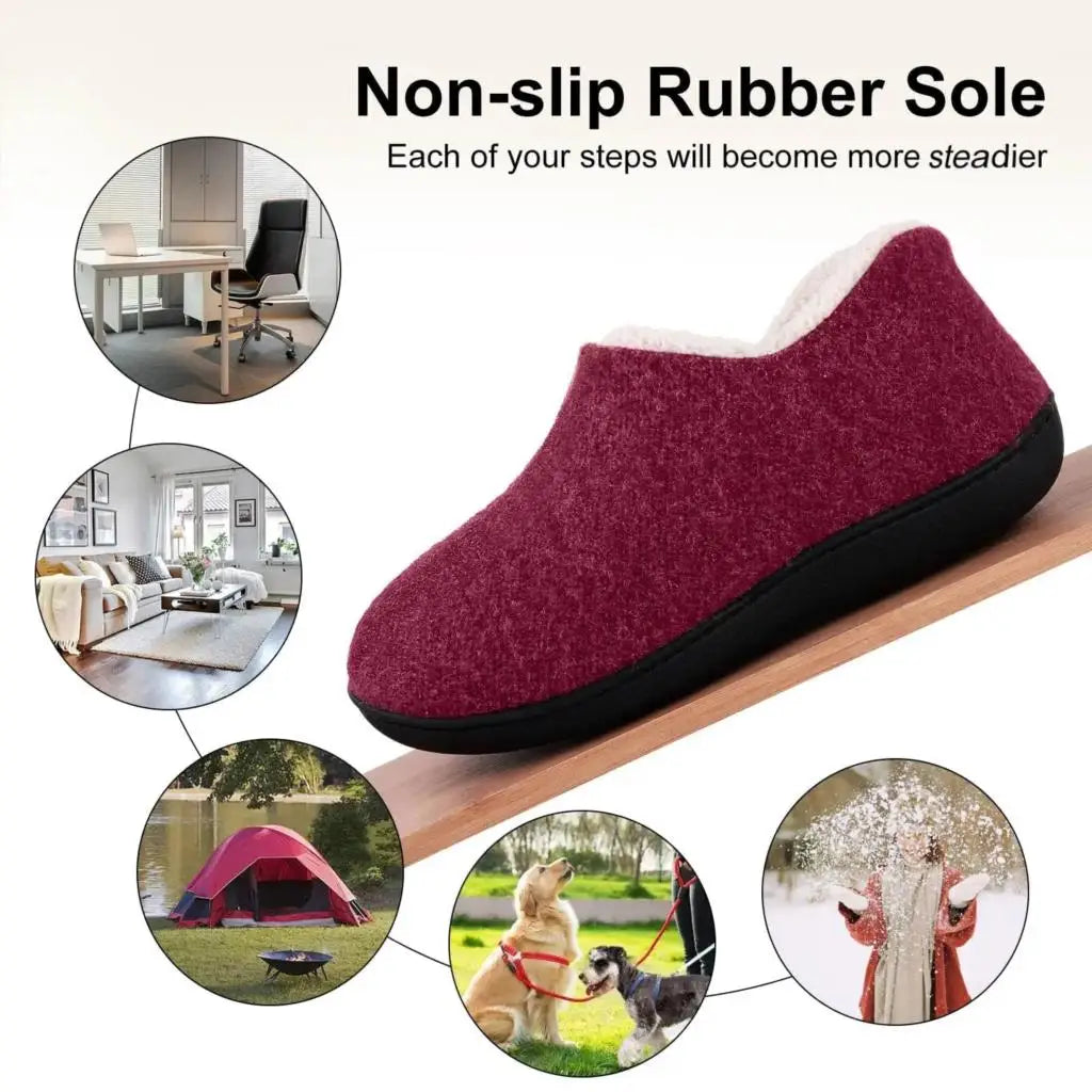 Asgard Winter Cotton Slippers For Men Outdoor Non-slip Warm Slippers Indoor Memory Foam Home Slippers Fashion Casual Furry Shoes - Sun Studio
