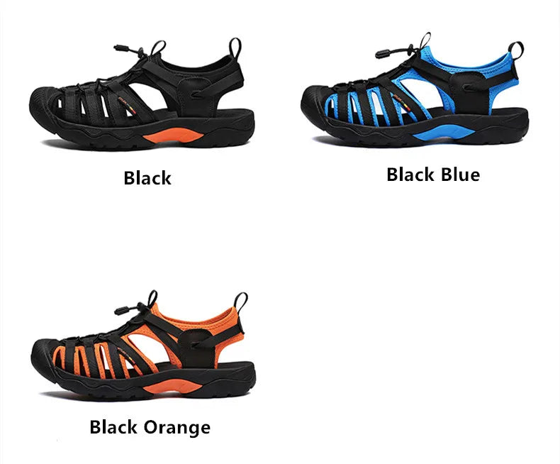New Summer Genuine Leather Men Sandals Fashion Design Men's Casual Sneakers Comfortable Beach Men's Sandals Outdoor Wading Shoes - Sun Studio