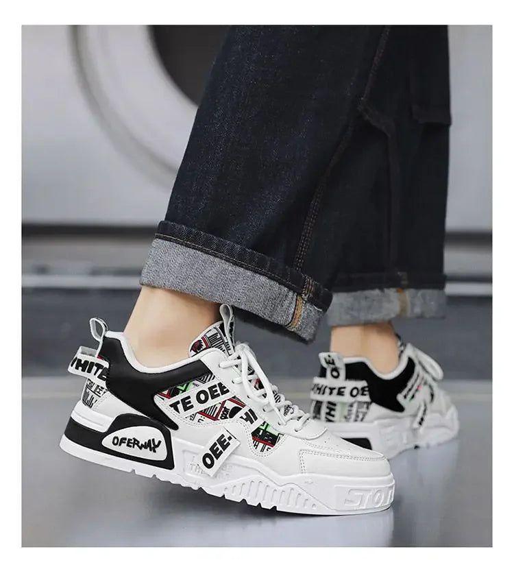 Casual Fashion Leather Sneakers New Skateboard Mens Shoes Outdoor Running Sports shoes Hiking Tennis Platform Luxury footwear - Sun Studio