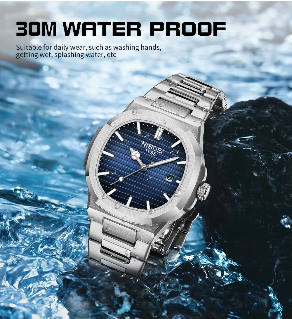 NIBOSI Fashion Men's Watches Top Brand Luxury Style Date Business Men Watch Luminous Waterproof Analog Quartz Wristwatch Reloj - Sun Studio