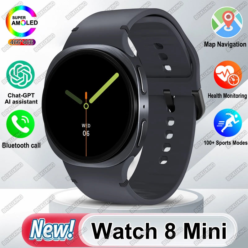 Watch 8 Mini GPS Track Smart Watch Men Women Map Navigation Bluetooth Call NFC IP68 Waterproof Compass Sport Smartwatch 2025 New - Sun Studio