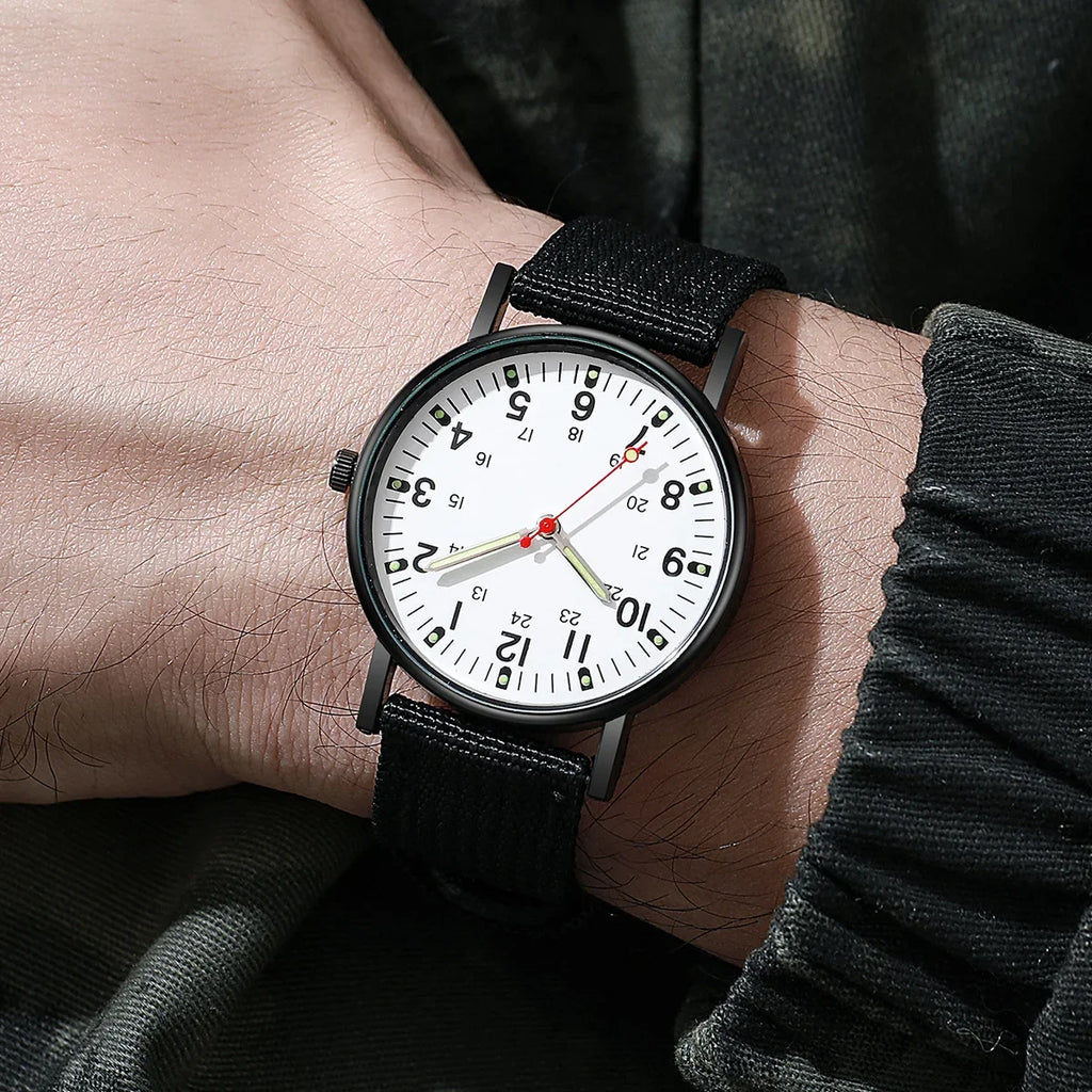 5 pieces/set of sports watches, single nylon strap, outdoor quartz watch, men's watch - Sun Studio