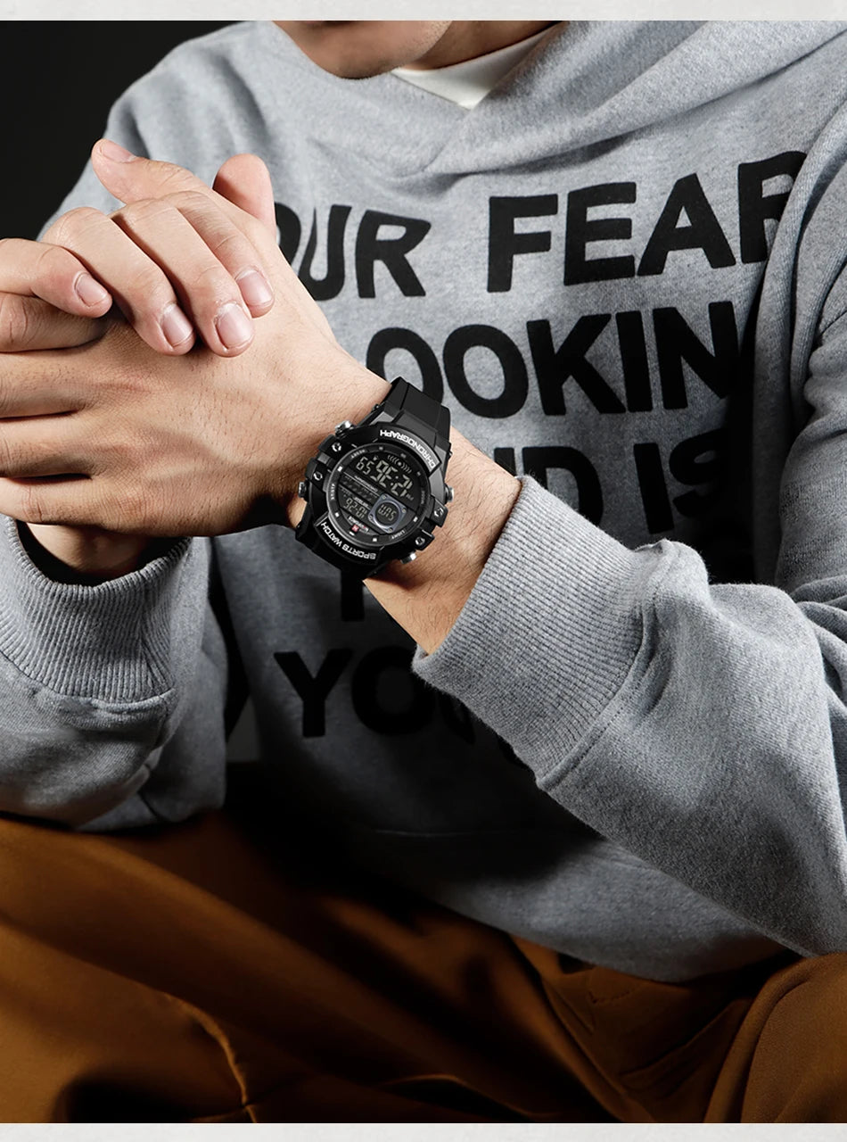 NAVIFORCE Men's Watches Multifunctional Gas phase Digital Display Silicone Strap Screen Boy's Electronic Sports Male Clock Gift - Sun Studio