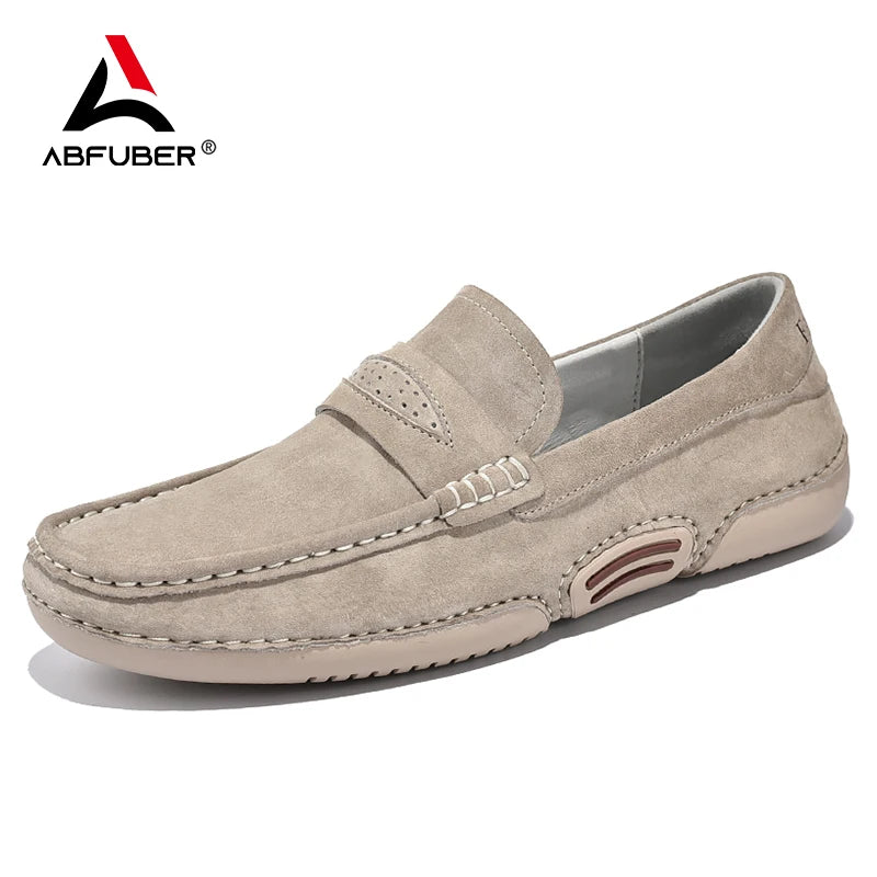 Quality Genuine Leather Shoes Men Loafers Slip On Soft Leather Casual Men Shoes Comfort Driving Shoes Men Flats Walking Footwear - Sun Studio