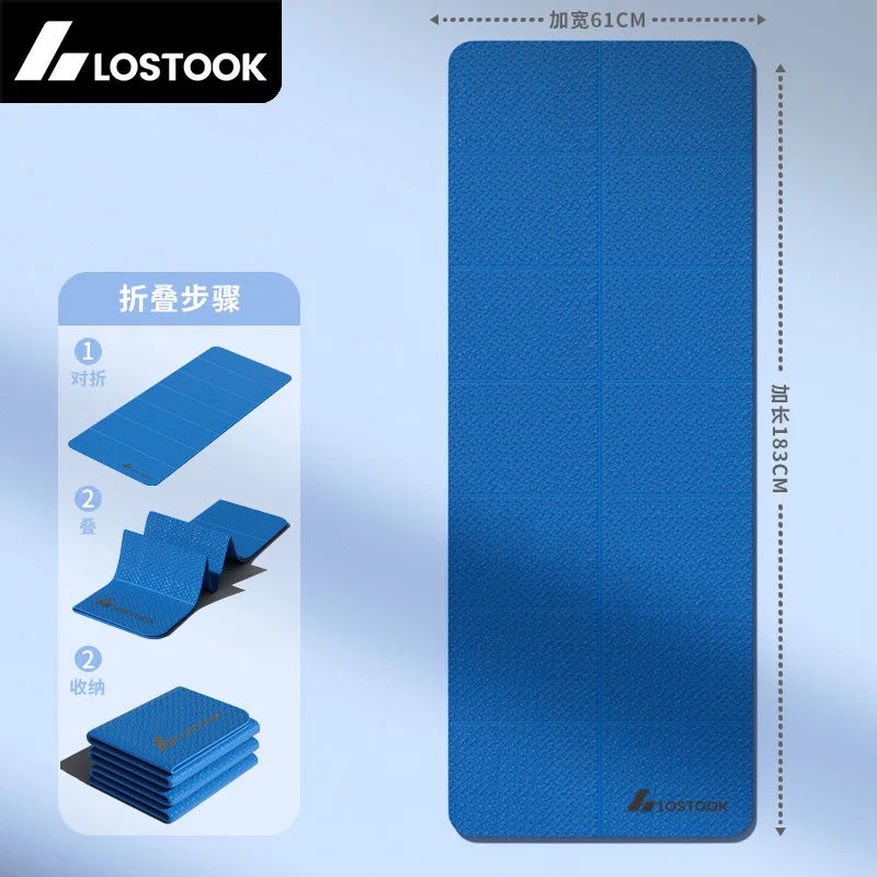 Extra Wide Yoga Mat Thick Foldable Non-Slip Quiet Exercise Mat for Home Workout Fitness 요가매트 - Sun Studio