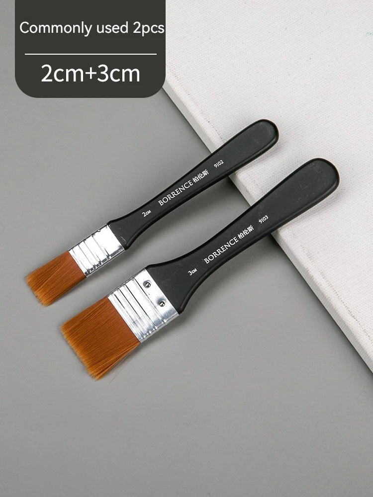 Borrence 1/2/3/5Stk Memory Nylon Pinselset für Acryl Ölmalerei Aquarell Holzmalpinsel Werkzeuge Kunstbedarf