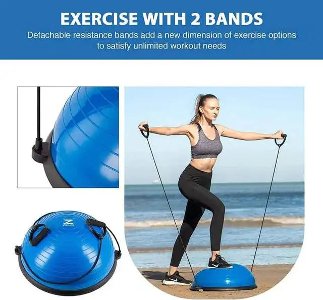hit yoga wave speed ball,special fitness ball,balance hemisphere,fitness ball,home yoga fitness equipment,blue - Sun Studio