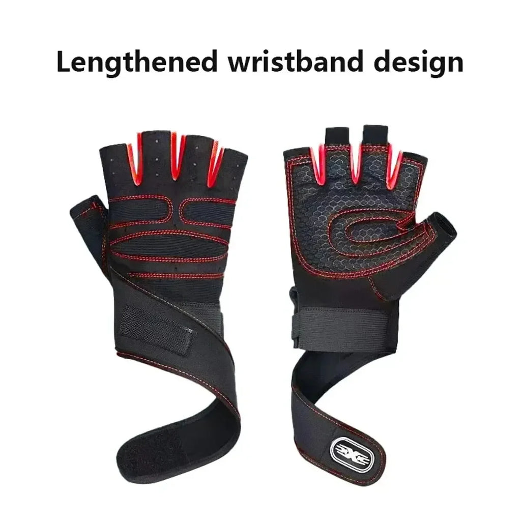Gym Gloves for Men Women Fitness Weight Lifting Wristband Gloves Body Building Training Sports Exercise Cycling Glove Shockproof - Sun Studio