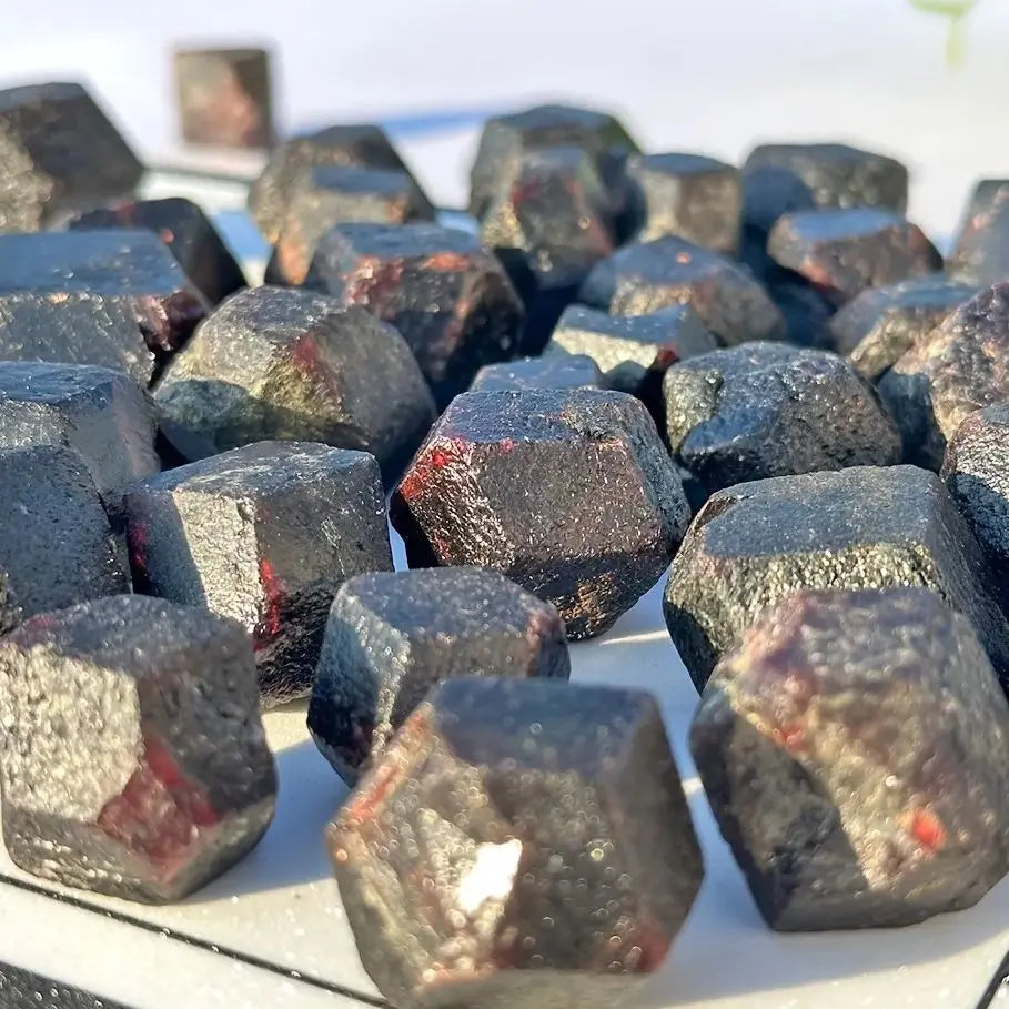 Natural Red Garnet Rough Original Gemstone Lot Mineral Raw Stones Specimen Healing Minerals Spiritual Gift for Home Decor - Sun Studio