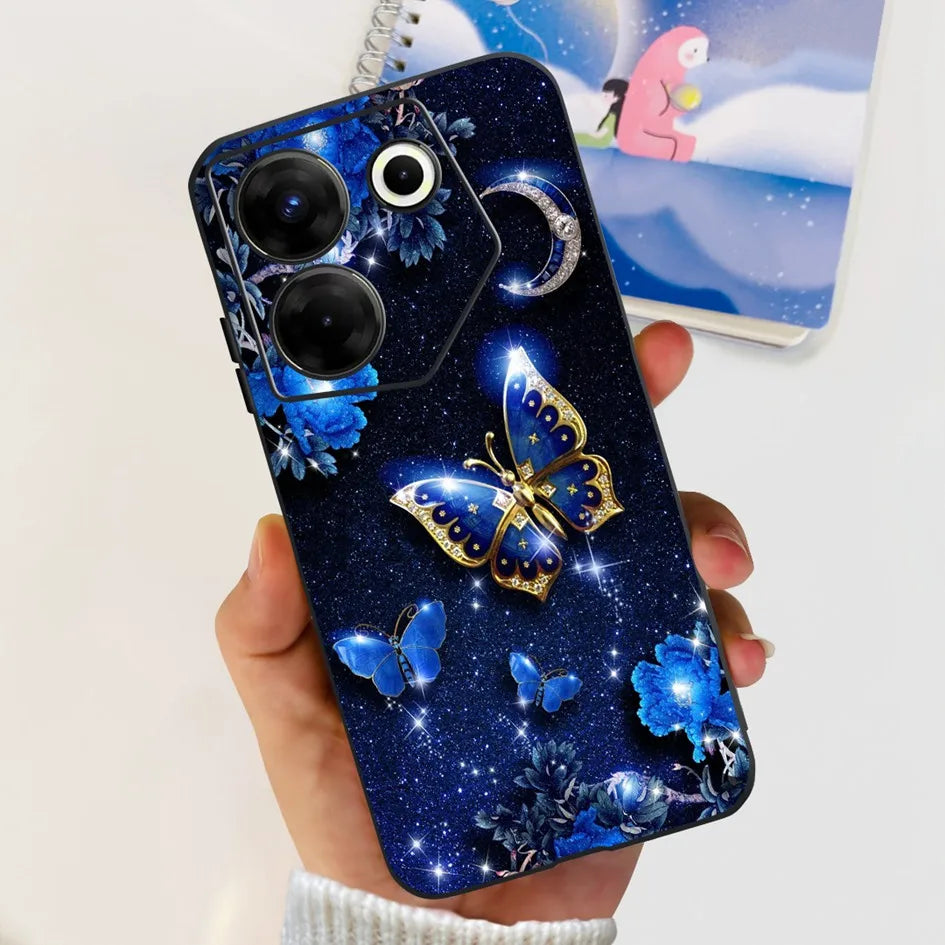 For Tecno Camon 20 Pro 5G Case 2023 Cute Love Heart Football Slim Cover Soft Silicone Funda For Tecno Camon20 Pro 5G CK8n Bumper