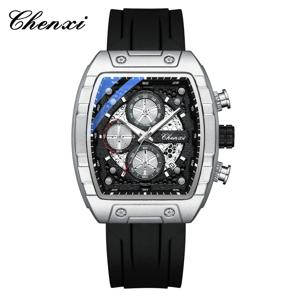 CHENXI 941 Sports Fashion Quartz Watches for Man Multifunction Chronograph Luminous Waterproof Calendar Casual Men's Wristwatch - Sun Studio