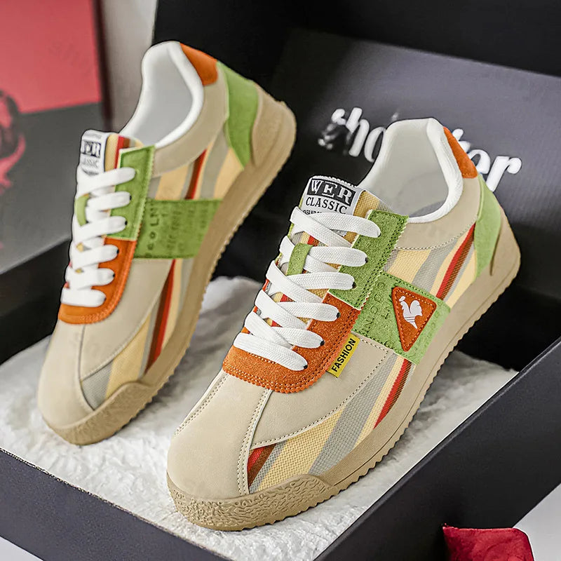 Mens Classic Running Shoes Lace Up Soft Sole Walking Shoes Breathable Flat Fashion 2026 Spring Autumn Tennis Casual Sports Shoes - Sun Studio