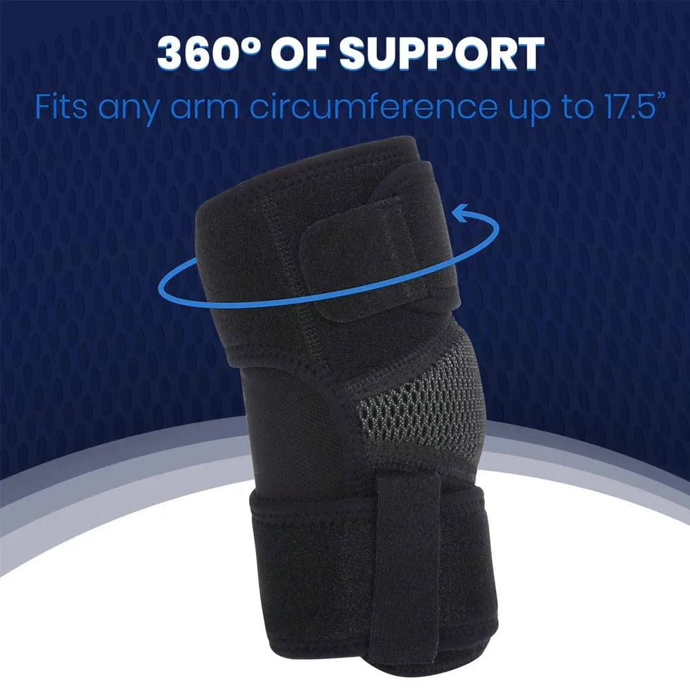 1 PC Sports Medicine Adjustable Elbow Support for Tennis & Golfer's Elbow, Support and Relive Strain for Men & Women,One Size - Sun Studio