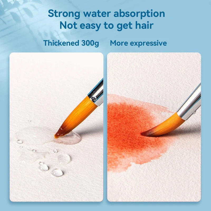 Watercolor Paper 300g 50% Cotton Watercolor Drawing Paper 8K 16K 32K Art Drawing Papers For Student School Painting Supplies - Sun Studio