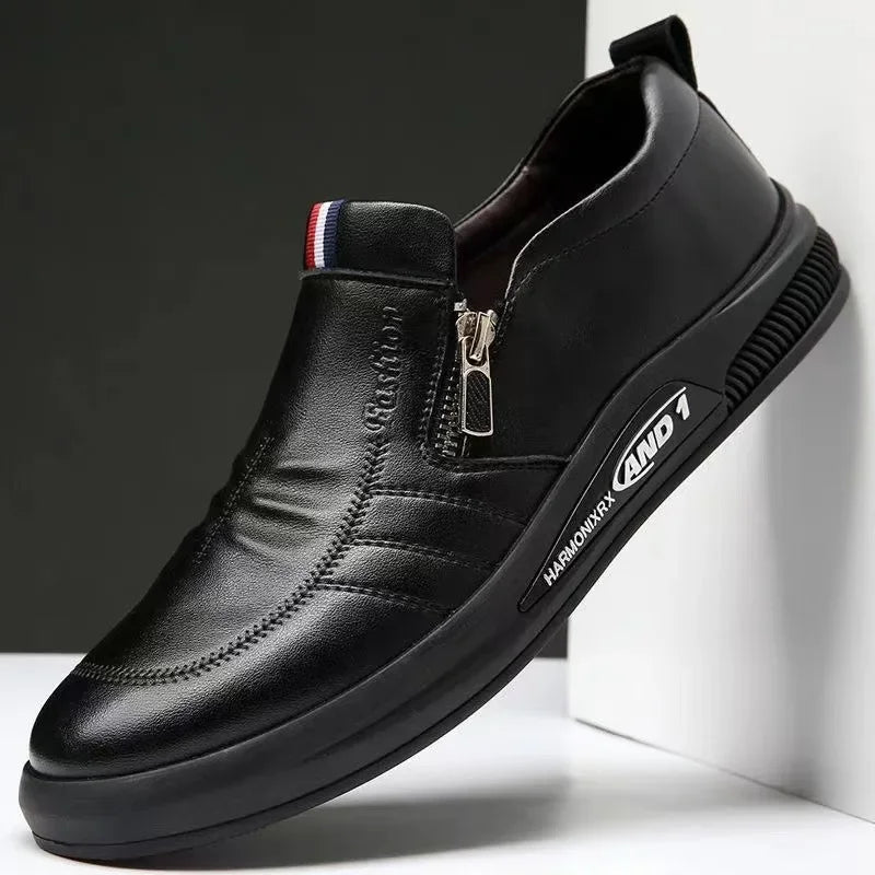 Casual Leather Shoes Men Loafers Trend Brand Business Shoes Autumn Slip on Flat Man Sneakes Comfortable Moccasins Zapatos Hombre - Sun Studio