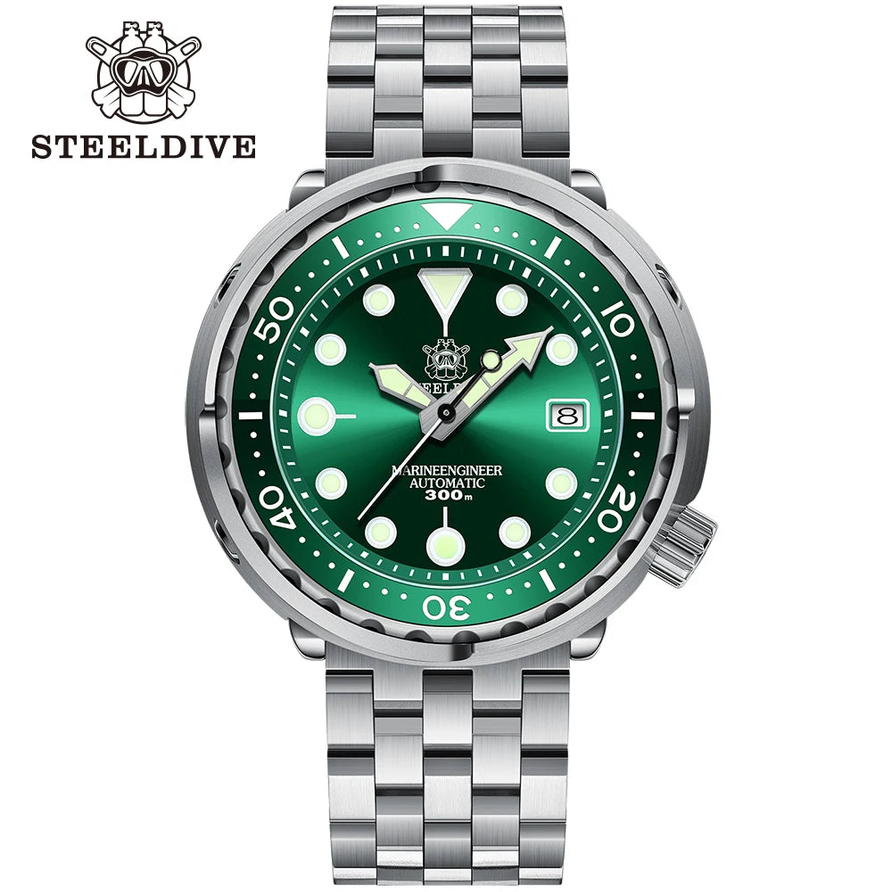 STEELDIVE SD1975 Luxus Automatikuhren Herren Taucheruhr 30Bar Wasserdicht Leuchtende Uhr Saphirglas Mechanische Armbanduhr