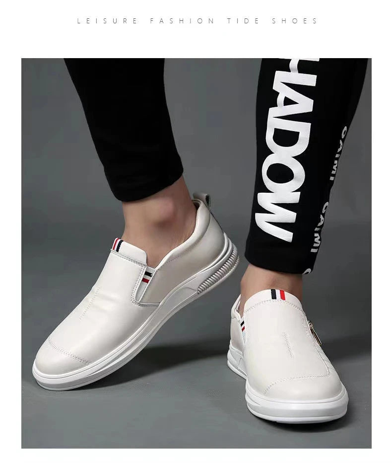 Casual Leather Shoes Men Loafers Trend Brand Business Shoes Autumn Slip on Flat Man Sneakes Comfortable Moccasins Zapatos Hombre - Sun Studio