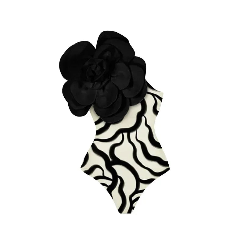 2026 New Sexy White 3D Flower Solid Two Piece Push Up Bikini Set Luxury Swimwear Women Swimsuit Beachwear Summer Bathing Suit - Sun Studio