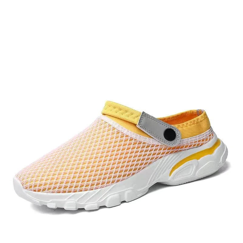 Plus Size 36-46 Mens Sandals Summer Garden Shoes Mesh Slippers Soft Bottom Beach Clogs Womens Slip-On Solid Breathable Zapatos 3 - Sun Studio