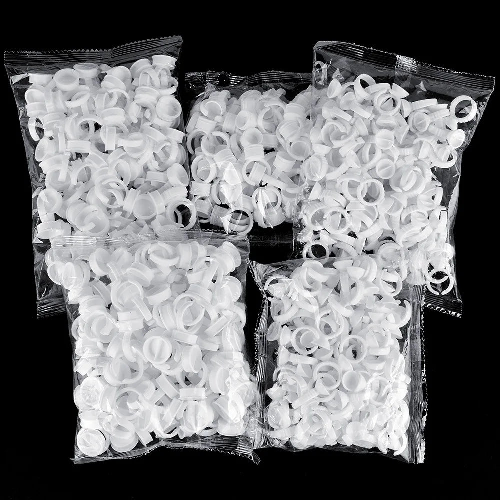 100pcs S/M/L Disposable Tattoo Ink Rings Cups Eyebrow Lip Tattoo Pigments Holder Ring Container Permanent Makeup Accessory Tools - Sun Studio