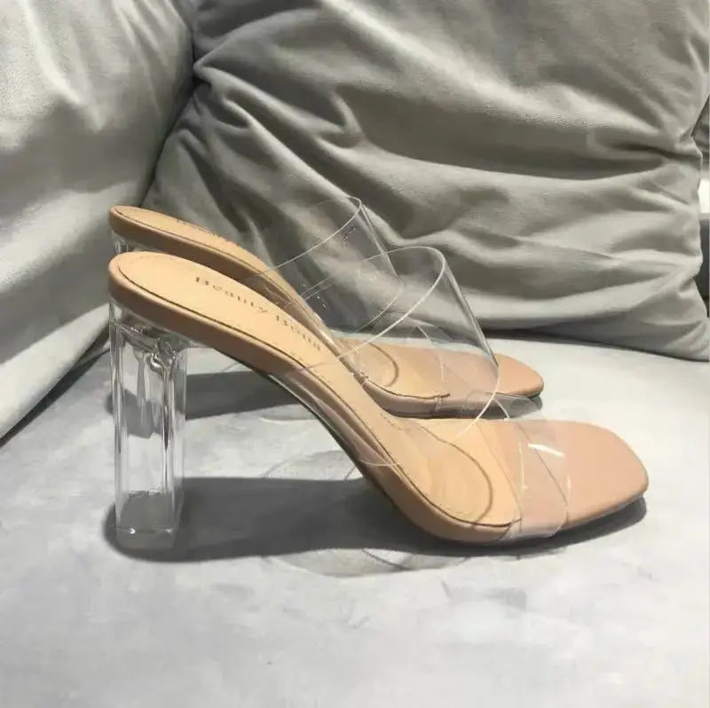 Summer Fashion Luxury Ladies Beach Sandals Clear S Women Casual Slip-On Shoes Comfortable Flat Heel Elegant Style for Women - Sun Studio