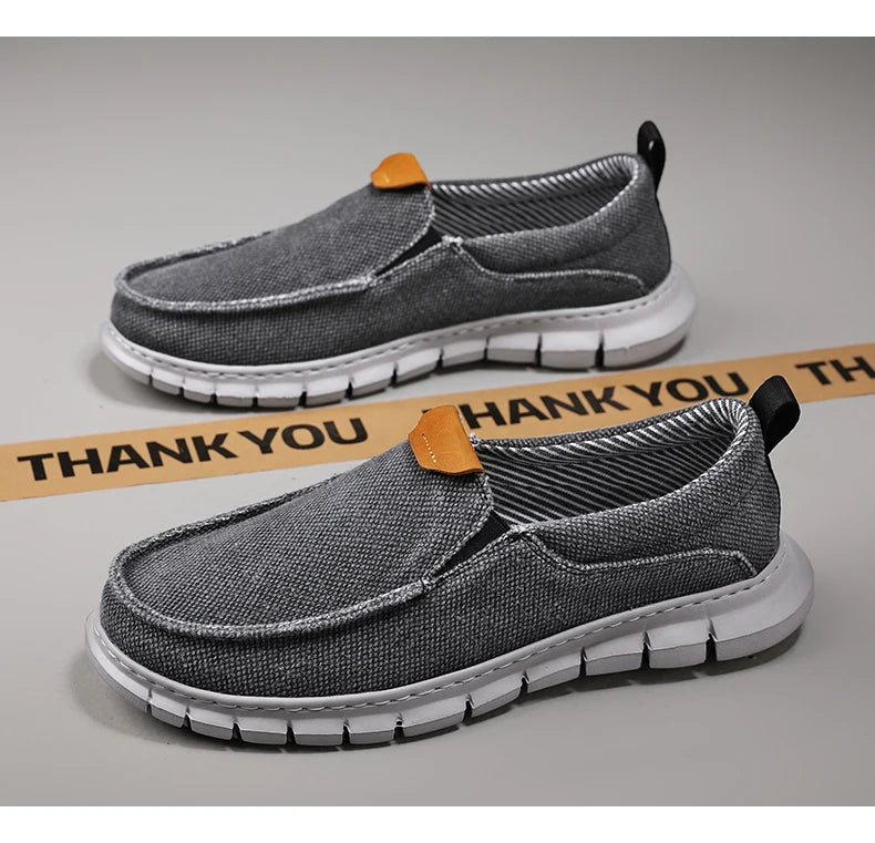 New Men Canvas Shoes Fashion Men's Casual Shoes Light Non-slip Loafer Washed Denim Flat shoes Outdoor Sneakers Vulcanized Shoes - Sun Studio