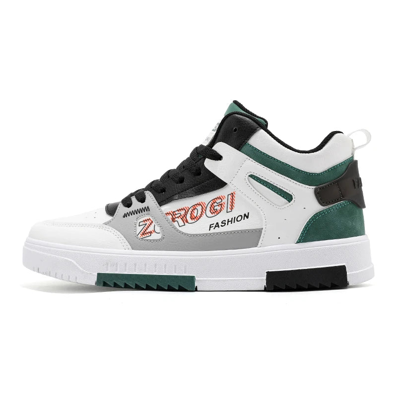 Herren Skateboard Schuhe Hohe Oberteile Studenten Freizeit Sportschuhe Atmungsaktive Rutschfeste Schuhe Modische Hohe Sneakers für Herren
