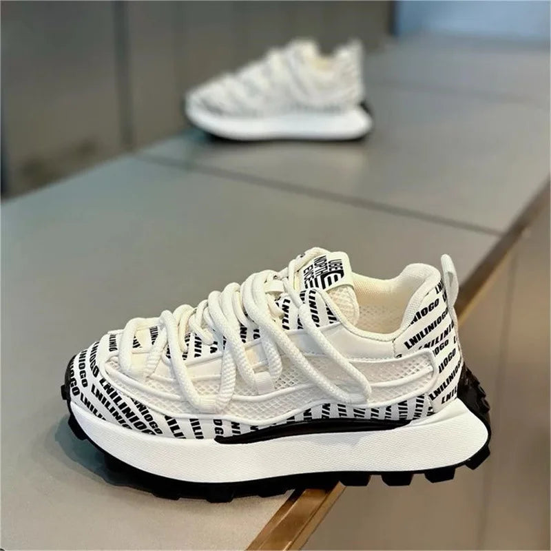 Spring and Autumn New Men's Shoes Thick soled Height Increasing Casual Shoes Comfortable and Breathable Running Sports Shoes - Sun Studio