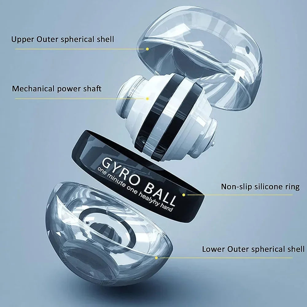 1PCS Auto-Start Gyro Ball Wrist And Forearm Exerciser Hand Arm Finger Grip Strengthener for Muscle Training Fitness Tool - Sun Studio