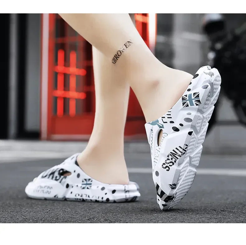 Original New Style Slippers Men's Sandals Summer Fashion Thick Bottom Anti-slip Slip-on Flip Flops Camouflage Beach Slides Shoes - Sun Studio