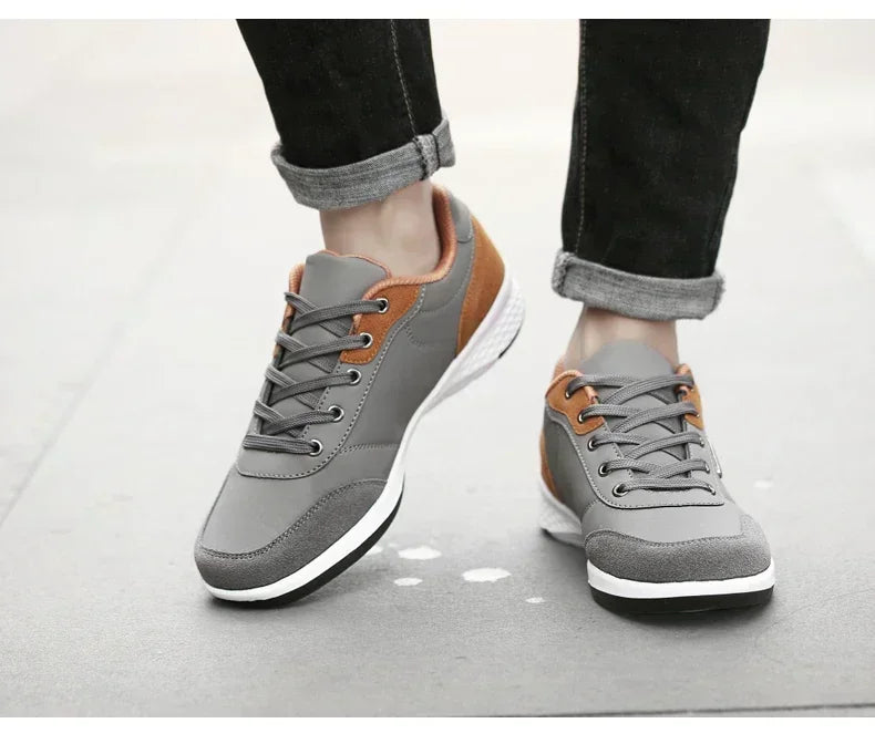 Leather Men Shoes Sneakers Trend Casual Shoe Comfortable Breathable Leisure Male Sneakers Non-slip Footwear Men Sports Shoes - Sun Studio