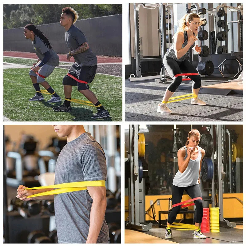 5/4/3/2/1PCS Fitness Equipment, Rubber Resistance Band, Yoga Gym, Elastic Gum Strength, Pilates, Women'S Weightlifting Exercise - Sun Studio