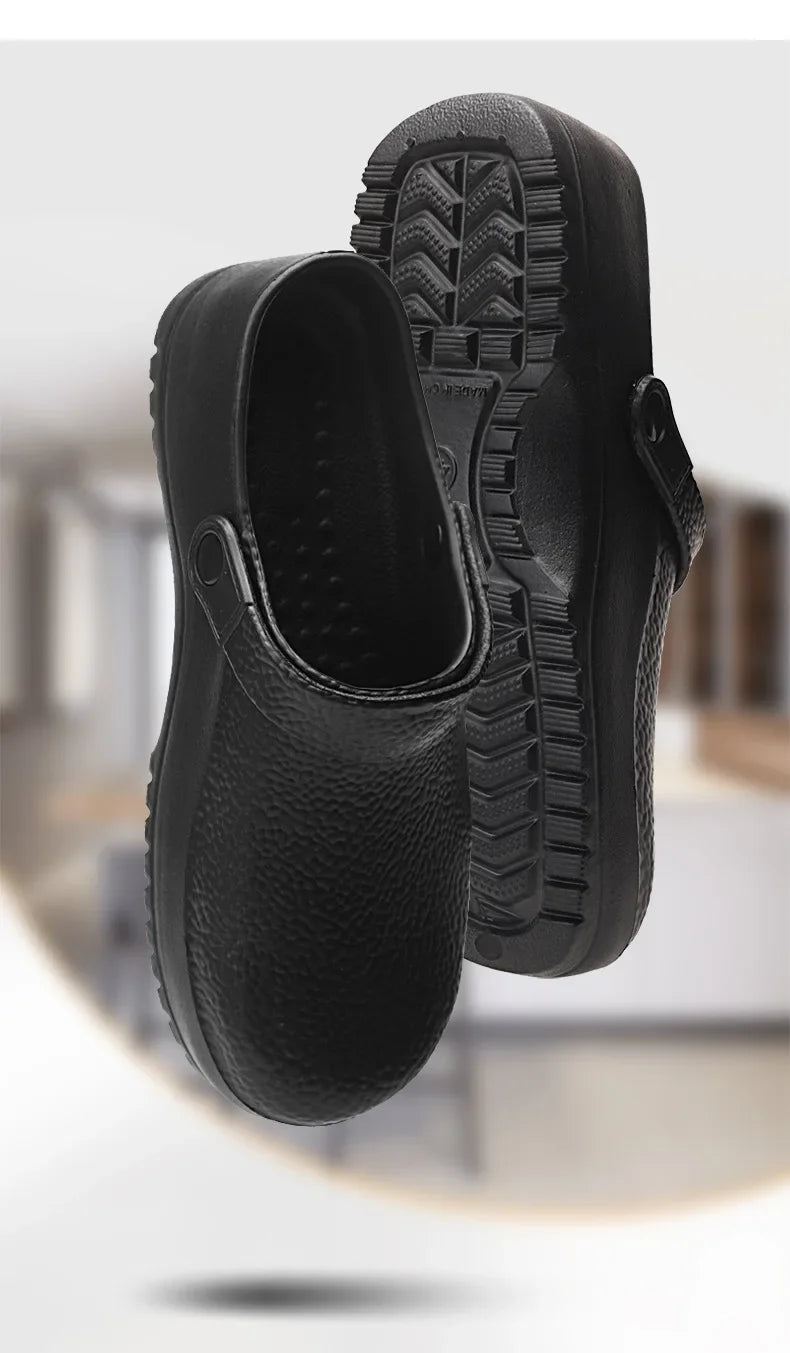 Comwarm Men New Clogs Slippers Non-slip Oil-proof Waterproof and Wear-resistant Work Kitchen Shoes Comfortable EVA Garden Sandal - Sun Studio