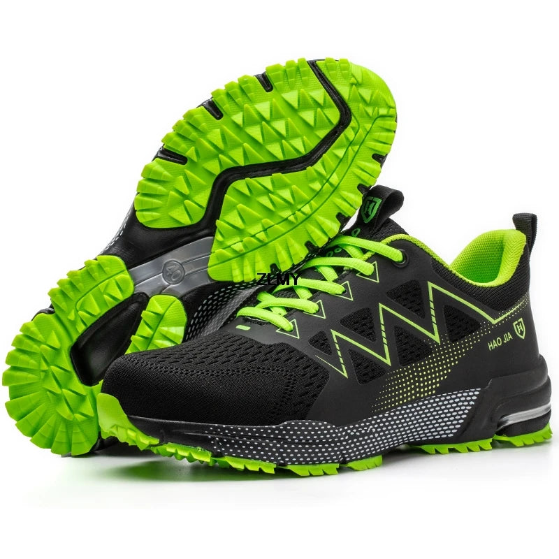 Fashion Safety Shoes Men Steel Toe Sneakers Puncture Proof Breathable Work Safety Boots Man Comfy Work Shoes Male Security Boots - Sun Studio