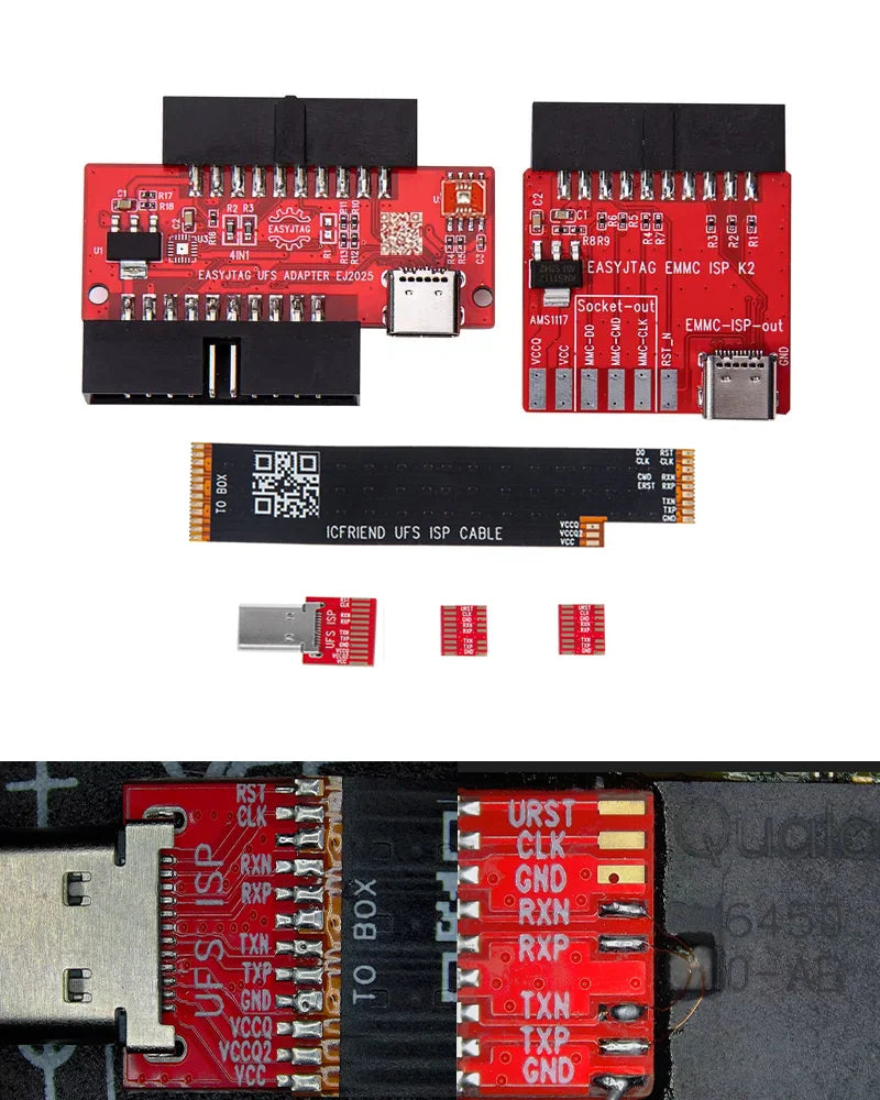 F64 adapter supports MIPI UFS-EMMC ISP adapters and Easyjtag/BGA254 socket modifications. - Sun Studio