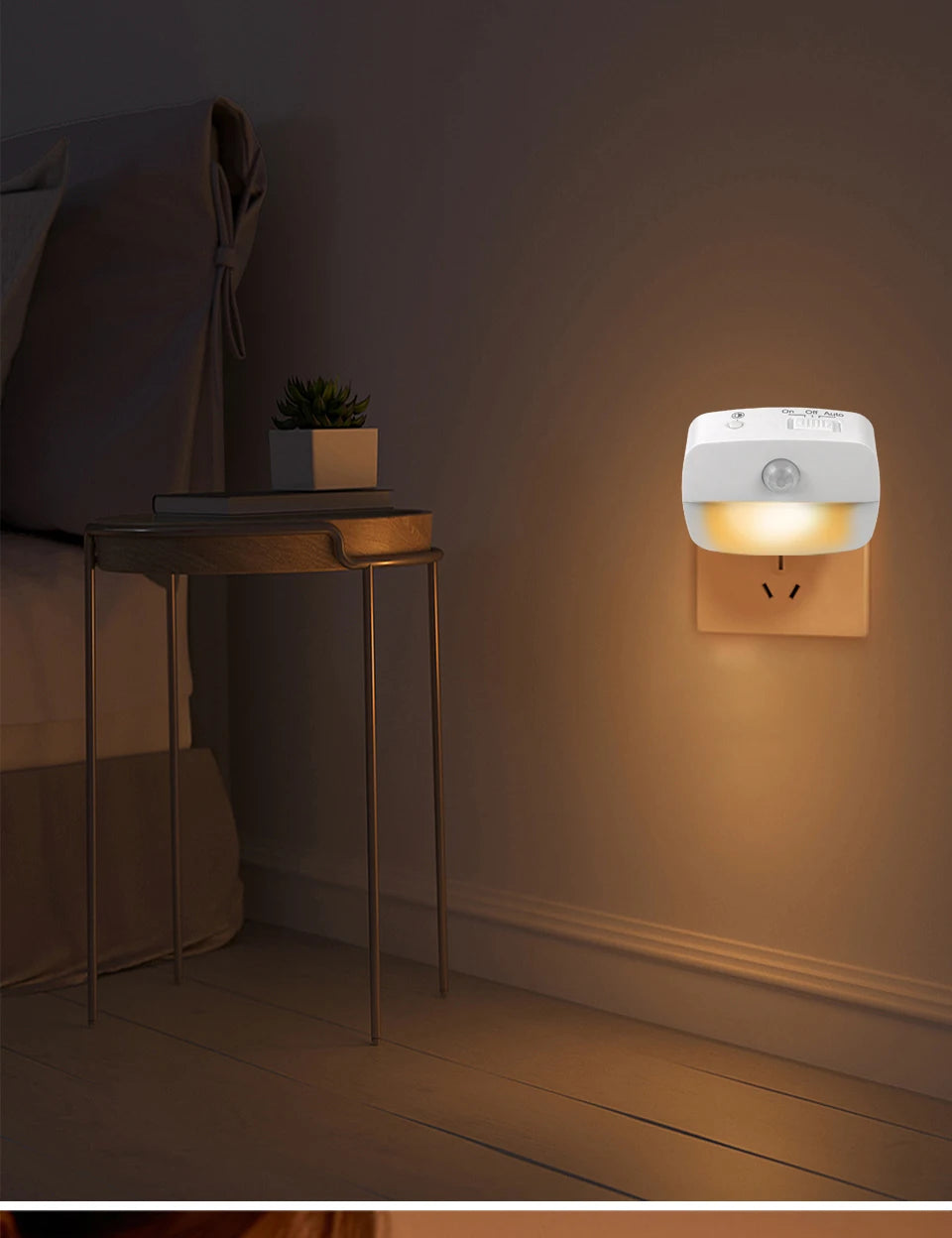 LED Night Light Motion Sensor Night Lamp Room Decor Lamp Bedside Led Lamp With EU Plug Led Lights For Closet Bedroom Home Decor - Sun Studio