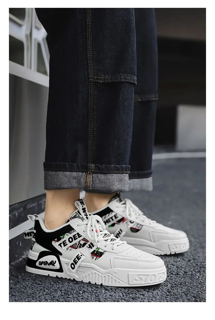 Casual Fashion Leather Sneakers New Skateboard Mens Shoes Outdoor Running Sports shoes Hiking Tennis Platform Luxury footwear - Sun Studio
