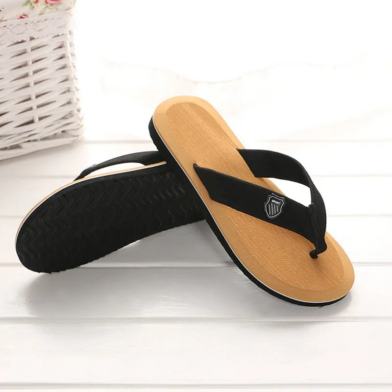 Summer Slippers Men Flip Flops Beach Sandals Non-Slip Casual Flat Shoes 2023 Slippers Indoor House Shoes For Men Outdoor Slides - Sun Studio