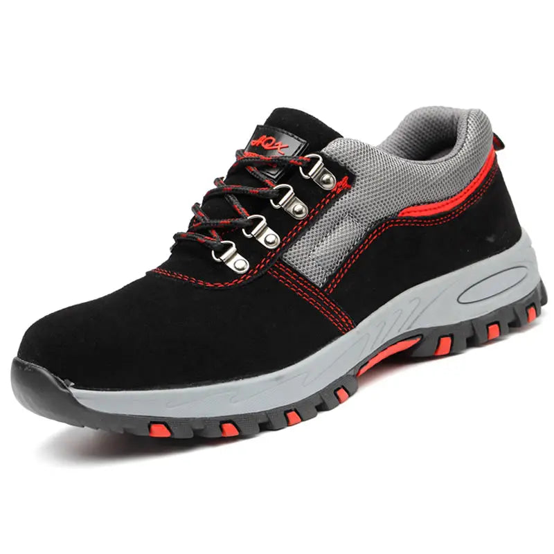 Mens Work leather Boot Safety Shoes Steel Toe Cap Puncture-Proof Work Sneakers Indestructible Work Shoes Men Shoes male kevlar - Sun Studio