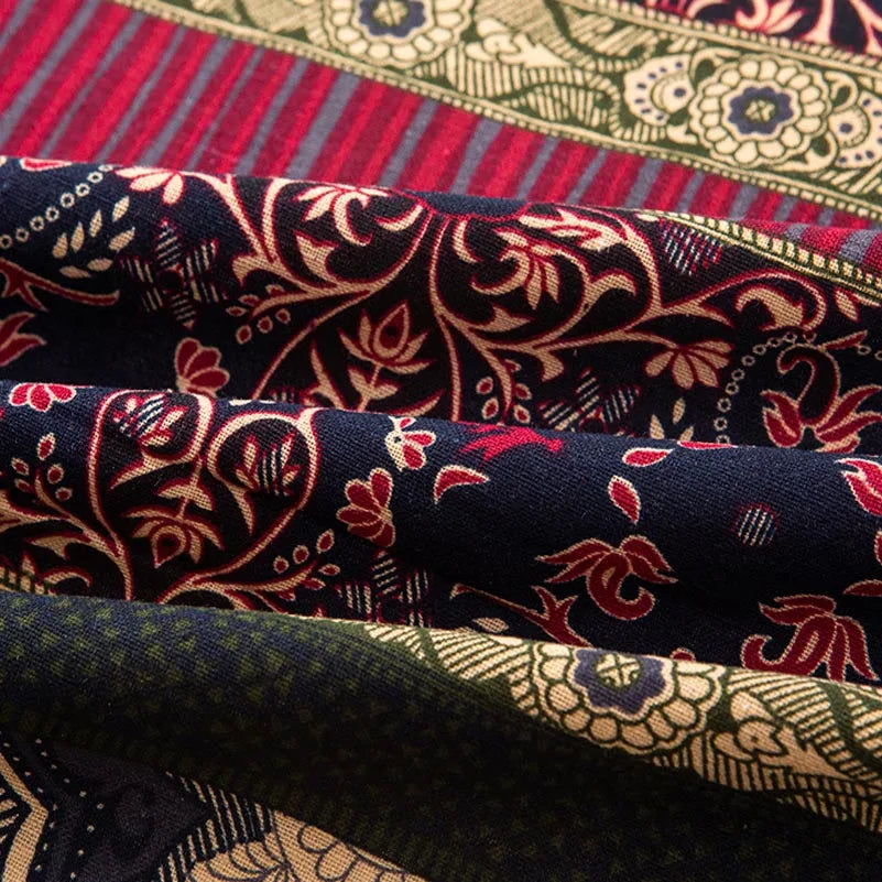 Bohemian Stoff Ethnisch Vintage Retro Boho Bedruckte Baumwolle Leinen Wohnkultur Polstertextil