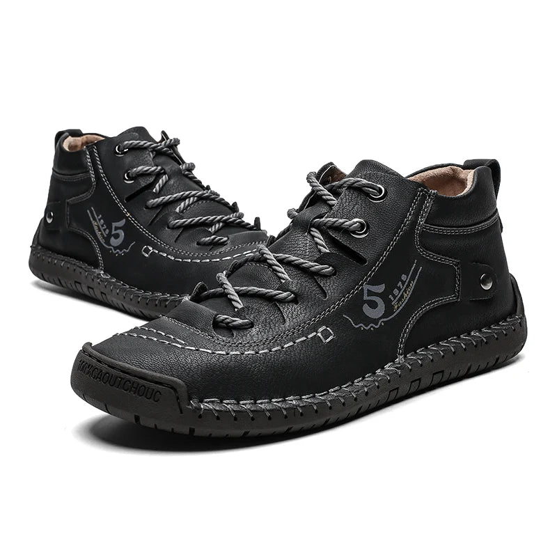 Handgefertigte lässige Lederschuhe für Männer Stiefeletten Herren Slipper bequeme Gehschuhe Herren Flats Sonderverkauf Mokassins Schuhe Übergröße