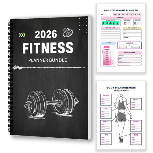 1PC Fitness Planner Bundle-Fitness Journal Workout Log Book Bundle – Fitness Plan Book - Schedule-Daily Fitness Planners - Sun Studio
