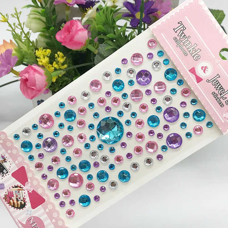 Glitter Face Stickers for Children Rhinestones for Eyes Face Diamonds Bright Stickers Festival Makeup Jewels Stickers ZS006 - Sun Studio