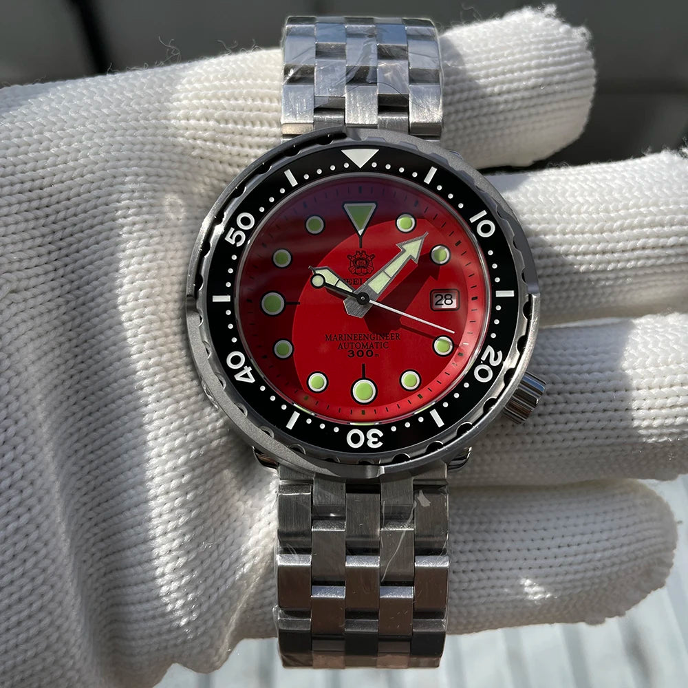 STEELDIVE SD1975 Luxus Automatikuhren Herren Taucheruhr 30Bar Wasserdicht Leuchtende Uhr Saphirglas Mechanische Armbanduhr