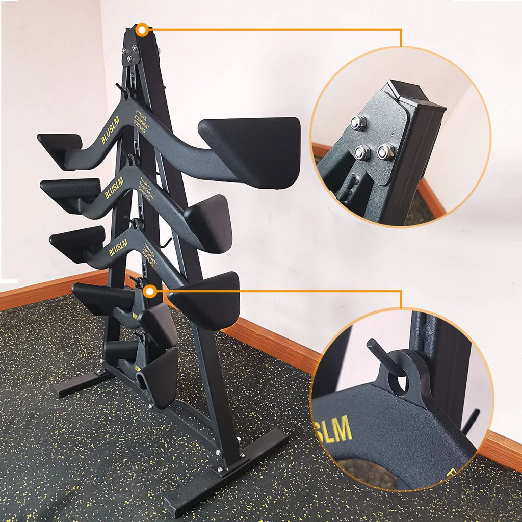 Gym Fitness LAT Pull Down Bar,Storage Rack,Heavy Duty,A-Frame Stand,Support Base for LAT Pulldown Attachments,LAT Bar - Sun Studio