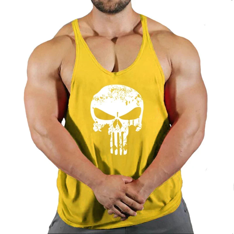 Spider Print Fitness Tank Top Fitness Shirt Muscle Men's Single Tank Top Men's Sleeveless Sweatshirt Men's Tops Fitness Clothing - Sun Studio