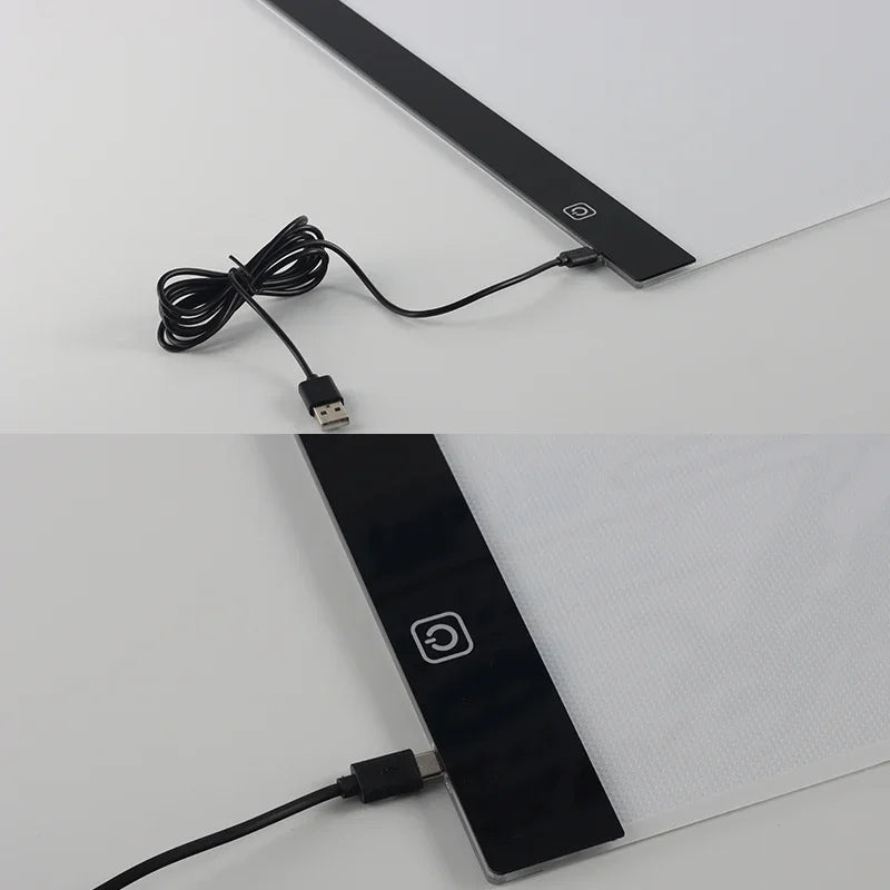 A2/A3/A4/A5 LED Light Pad for Diamond Painting Kits, USB Powered Adjustable Brightness Diamond Art Light Board with Accessorie - Sun Studio