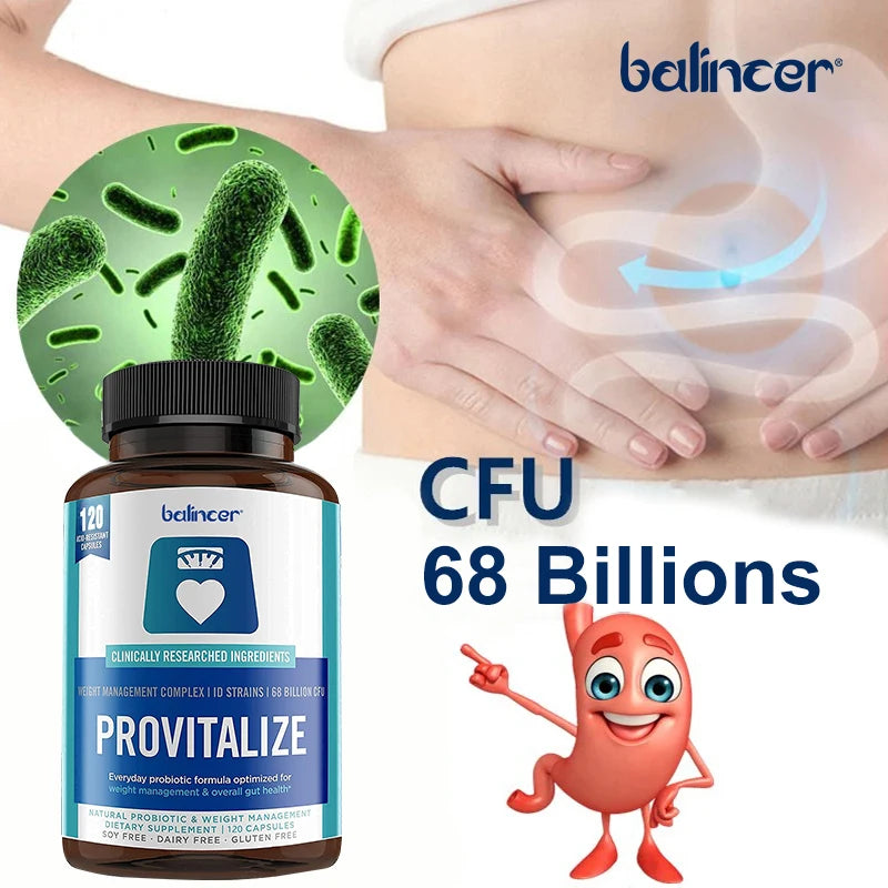 Probiotic Supplement - Gut Health, Supports Weight Management, Immune Health, Improves Digestion, Improves Mood, Relaxation - Sun Studio