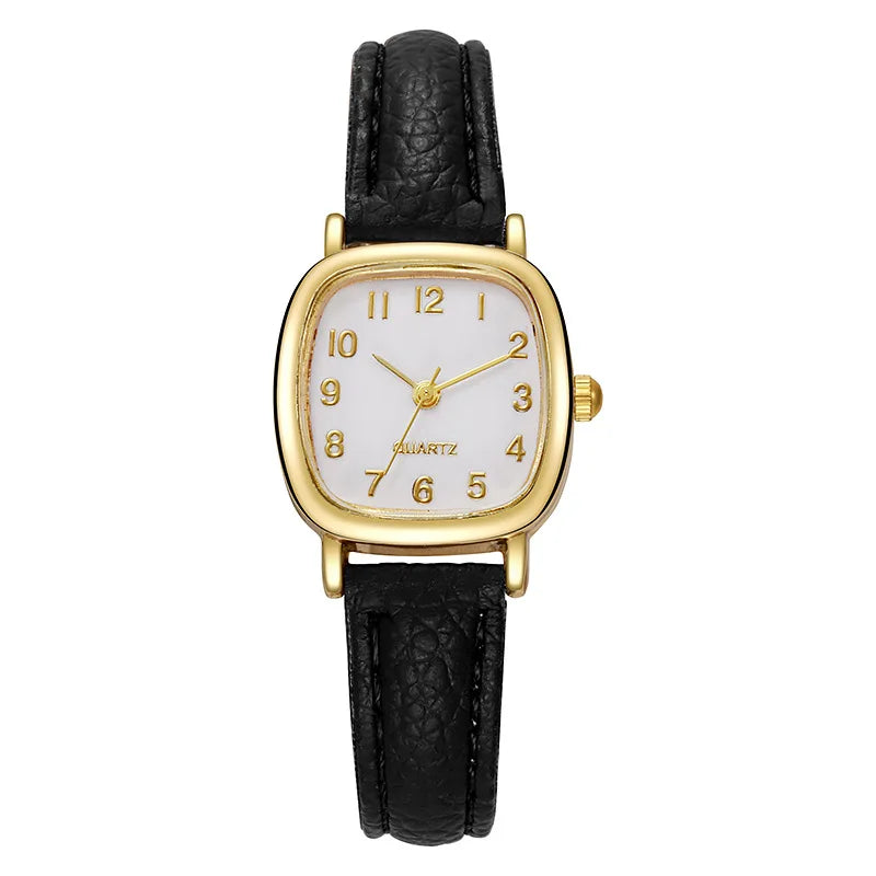 Square Belt Literary Retro Women's Watch Korean Fashion Quartz Watches Versatile Daily Wristwatches Simple Luxury Reloj 시계 - Sun Studio