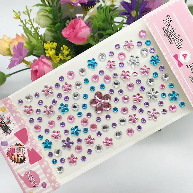 Glitter Face Stickers for Children Rhinestones for Eyes Face Diamonds Bright Stickers Festival Makeup Jewels Stickers ZS006 - Sun Studio